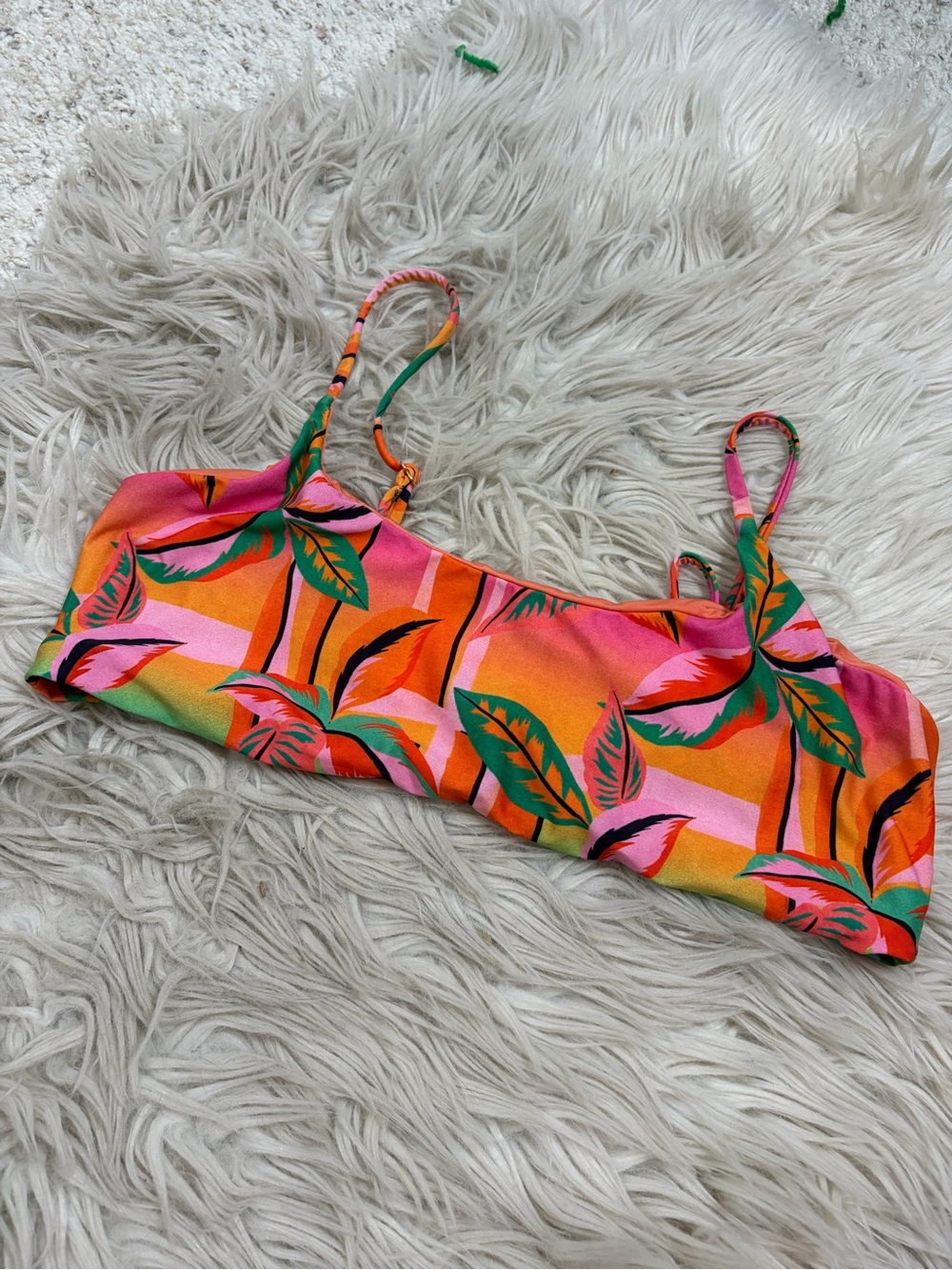 Beach Riot Camilla Palm Beach Bikini Top Size L - Picture 2 of 4